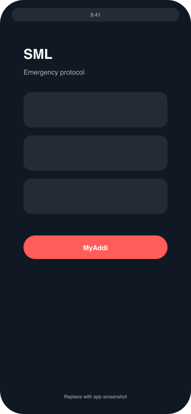Medical ID / emergency screen